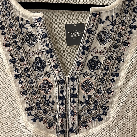 A&F Beaded Peplum Top - Picture 2 of 3